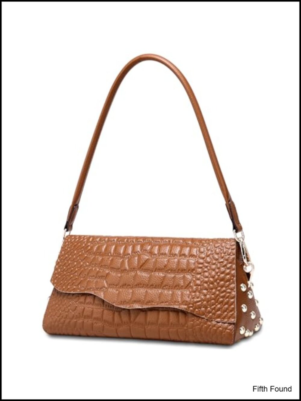 Genuine Leather Shoulder Bag Crocodile Satchel Handbag